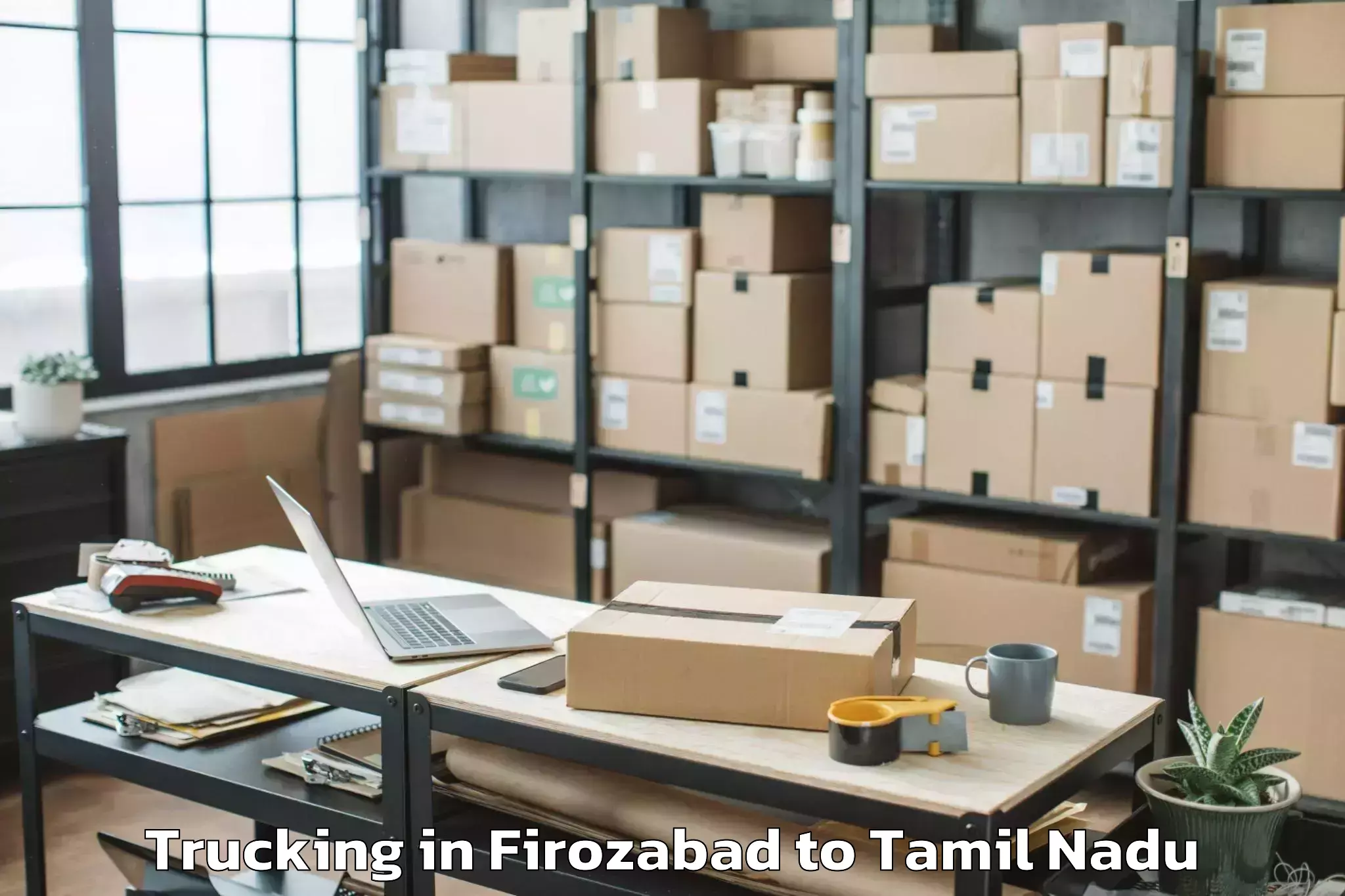 Trusted Firozabad to Tuticorin Port Trucking